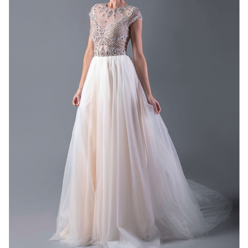 JOVANI CAP SLEEVE pageant wedding dress 8